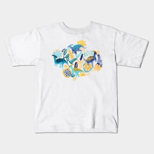 Gouache Parasaurolophuses Kids T-Shirt